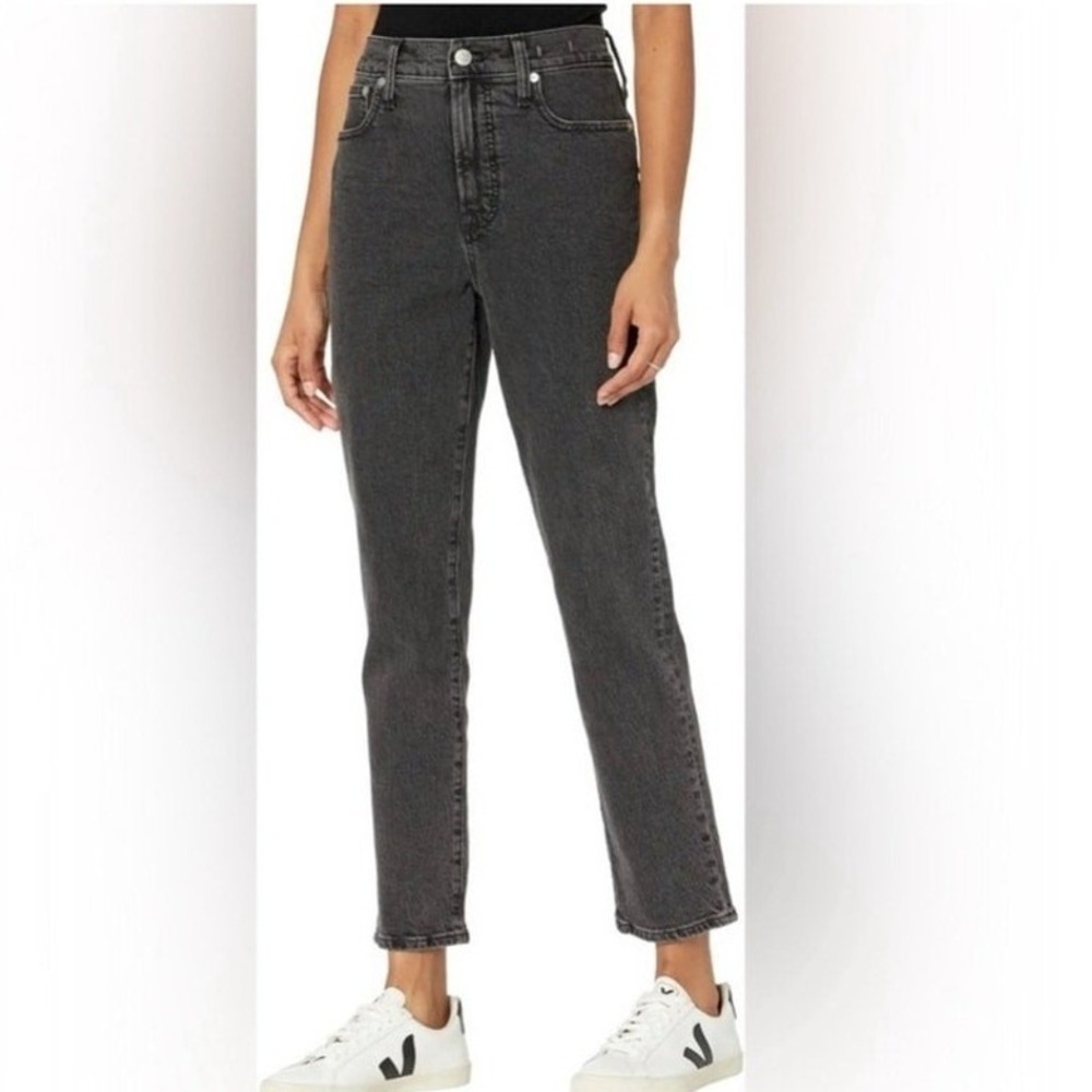 Madewell The Perfect Vintage Jean Women 23 High Rise Faded Black Straight Leg‎